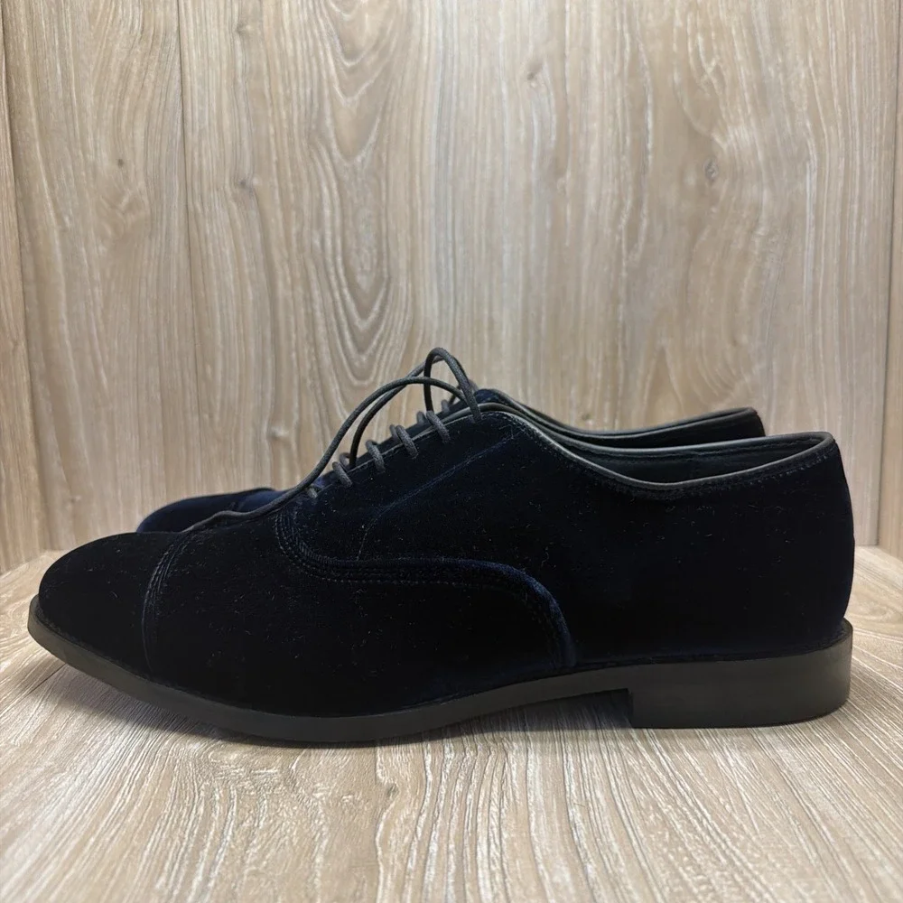 Allen Edmonds Park Avenue Velvet Oxford Navy Cap Toe Dress Shoes Men's Size 9D